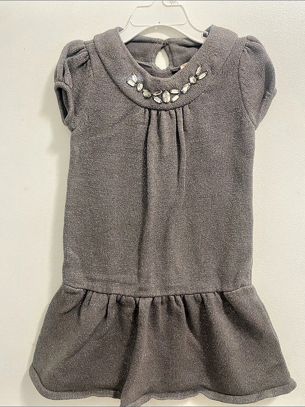 Gymboree Girls Gray Dress Size 6 Like New